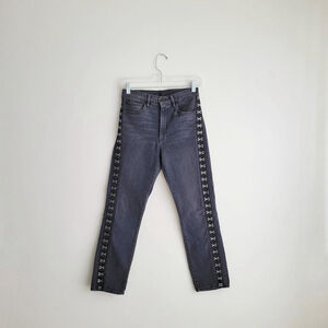 3x1 Meet the Corset Slim Jean in Faded Black Edda